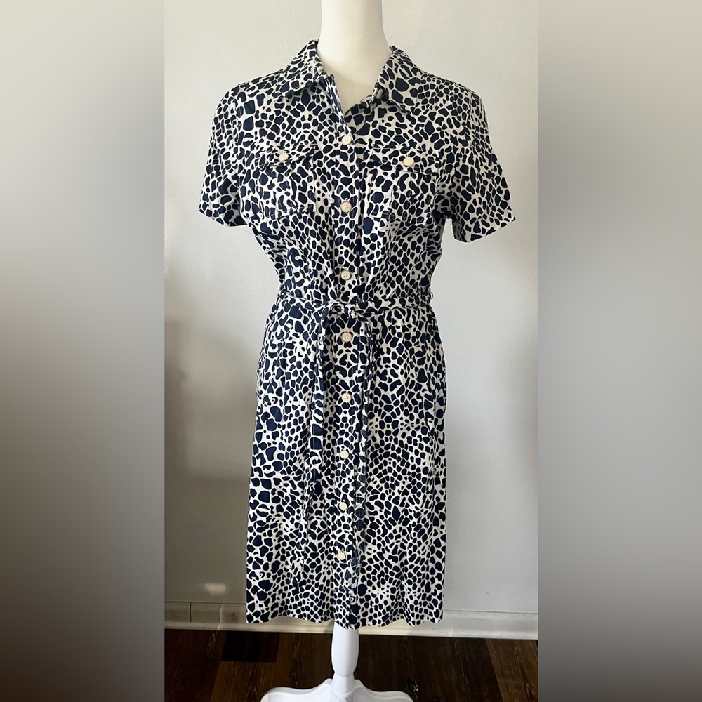 Charter Club Animal Print Dress with Pockets